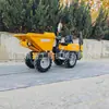 Camión Volquete de Cuatro Ruedas, Maquinaria de Construcción Vehículo de Ingeniería de Descarga Frontal, Vehículo Volquete Industrial y Minero con Ruedas Entrega