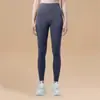 Mallas de Fitness para Correr Levanta Glúteos de Cintura Alta Control de Abdomen Elásticas Deportivas Ajustadas Pantalones de Yoga Gris-Morado para Mujer