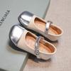 Zapatos Bajos de Cuero Antideslizantes de Suela Blanda para Niñas, Estilo Nuevo 2026, Elegantes y Sencillos con Velcro, Adecuados para Niños Mayores, Zapatos de Baile