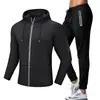 Traje de fitness para hombre otoño e invierno baloncesto deportivo secado rápido mallas gimnasio correr traje de entrenamiento 808 traje de dos piezas