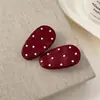Pinza para el Cabello Ankora de Pico de Pato para Mujer 2025 Elegante Pinza con Borde Rojo para Flequillo y Cabello Suelto, Pinza Lateral con Acabado de Alta Gama, Accesorio para el Cabello para Mujer