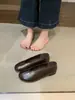 Estación Europea 2026 Primavera Nueva Moda Estilo Coreano Planos Redondos Puntiagudos Tacón Bajo Versátiles Zapatos de Abuela para Mujer