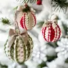 Nueva Estación Independiente Transfronteriza de Comercio Exterior Europea y Americana Bolas Navideñas Multicolores Mixtas Bolas Navideñas Tejidas a Crochet Puramente Hechas a Mano