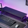 Soporte para monitor, elevador de escritorio para computadoras de oficina, soporte para computadora de escritorio, soporte para laptop para juegos, organizador de teclado