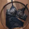 Lencería Sexy Pecho Pequeño Sujetador Push-Up Recogida Lateral del Pecho Anti-Caída Estilo Francés Pura Tentación Conjunto de Sujetador de Encaje para Mujer