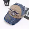 Gorra de béisbol bordada lavada transfronteriza gorra de protección solar de comercio exterior gorras de primavera y otoño retro americano para hombre y mujer venta al por mayor