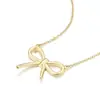 Nuevo Collar de Lazo Japonés y Coreano de Gama Alta Cadena Lisa Colgante de Temperamento Simple para Mujer Moda Cadena para Clavícula Joyería al por Mayor