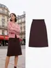 Marca Z Comercio Exterior Transfronterizo En Stock 2026 Estilo Europeo y Americano Nuevo de Primavera para Mujer Falda de Punto Estilo Commuter