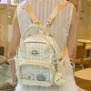 Nuevo Mochila Mini Transparente Estilo Perezoso Cuadros Dulces Frescos de Alto Valor Estilo Japonés Ins para Niñas