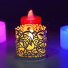 Luminária de Papel Recortada Folha Folha de Bordo Conjunto de Luz Noturna Escultura em Papel Lâmpada de Velas Digitais LED em Estoque