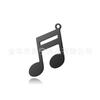 Suministro Transfronterizo Collar Colgante Nota Musical de Acero Inoxidable Colgante de Nota Musical Colorido Colgante de Nota Musical Negra