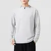 Outono/Inverno 2026 Novas Roupas de Ciclismo Camiseta Manga Longa com Gola Henley Estilo Japonês Marca da Moda Masculina Moletom Casual Camada Base Masculina