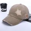 Gorra Retro Americana Moda Fotografía Callejera Moda Sombrero para el Sol Comercio Exterior Gorra de Béisbol de Estrella de Cinco Puntas para Hombres y Mujeres Transfronterizo