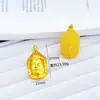 Colgante de Cabeza de Buda de Aleación de Cobre Sólido para Mujer, Estilo Vintage, Oro de Imitación, Cadena para Suéter de Cuerda Trenzada