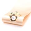 Anillo de Flor de Perla Natural Vintage de Alta Gama de Nicho Sol Nube Oro Empaquetado en Oro de 14 Quilates Tamaño Ajustable Anillo para el Dedo para Mujeres