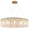 Lámpara de araña de cristal de lujo para sala de estar, nuevo modelo 2026, luz de cristal cálida y romántica para dormitorio, lámpara de iluminación simple de vidrio y plumas