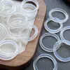 Anel de Calcedônia Gelo Branco Natural de Madagascar, Anel Fino, Joia da Moda