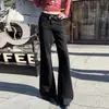 Jeans de Pierna Ancha Micro Flare de Cintura Alta Naranja#Streetwear Americano Chica Picante para Mujer Estilizados Versátiles Adelgazantes Favorecedores