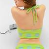 Tailandia Nuevo Tejido de Toalla Floral Sexy Traje de Baño con Abertura para Mujer Estilo Ins Vacaciones de Playa Bikini Moda