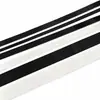 Em estoque: Alças de ombro lisas pretas e brancas de poliéster 0,6-3,0cm para sutiãs e lingerie, elásticos, personalizáveis