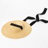 Estilo europeu e americano Simples Moda Alça de Palha Palha Flat Top Chapéu de Palha Viagem Protetor Solar Praia Sombra Chapéu de Palha