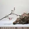Simulação de galhos de flores de ameixa, flor de pêssego Wintersweet, árvore falsa, enfeites para mesa de jantar, floricultura seca, bonsai chinês, decoração para estudo em casa