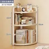 Gabinete Triangular Mini de Mesa Prateleira de Canto Estante de Armazenamento para Mesa de Escritório Mesa de Tampo Prateleira de Livros de 90 Graus