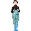 Pantalones impermeables con botas para jugar en la arena de jardín de infantes, pantalones de agua, pantalones de media longitud, pantalones de lluvia hasta el mar para niños, pantalones de playa