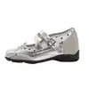 Zapatos casuales Mary Jane para mujer con aumento interno de altura, diseño de lunares franceses, estilo deportivo, lazo y correas cruzadas, adecuados para mujeres bajitas