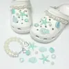 Novos charms de estrela-do-mar e água-viva transparentes para tamancos, fivelas de decoração para sapatos, charms de corrente de contas DIY removíveis
