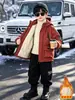 2423 Chaqueta Cortavientos Forrada de Felpa para Niños Ropa de Abrigo Otoño Invierno Ropa Acolchada para Niños 2026 Nueva Parka Elegante para Bebé