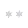 Pendientes de Plata 925 con Aguja, Copo de Nieve de Hada, Circonita y Perla para Mujer, Pendientes Exquisitos con un Toque de Lujo Ligero y de Alta Gama, Accesorios Versátiles de Invierno para las Orejas
