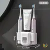 Dispensador de Pasta de Dientes Totalmente Automático Montado en la Pared Set Exprimidor para Uso en Casa, Soporte para Cepillo de Dientes sin Taladro y Organizador de Pasta de Dientes