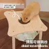 Hamaca creativa de madera para hámster, hábitat para mascotas pequeñas, juguete de nido para hámster, escondite de madera maciza para hámster, refugio de madera