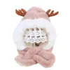 Bufanda de Invierno Gruesa y Cálida con Forro Polar de Pato de Dibujos Animados con Gorro Integrado para Protección de Orejas para Niños y Niñas Protección de Orejas de Invierno