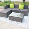 Muebles de exterior sofá de ratán PE combinación exterior piscina ocio impermeable mesa de centro al por mayor