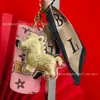 Llave de Oro Puro 999 Princesa Por Favor Hazte Rica Llavero Mini Bolsa de Labial Estuche para Auriculares Caballo Pequeño Creativo Colgante Personalización