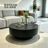 Mesa de café y mesa auxiliar de piedra sinterizada estilo lujo ligero italiano para sala de estar del hogar Mesa de té Vidrio templado Mesas de varios tamaños Diseño minimalista