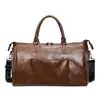 Bolsa de Viagem Transfronteiriça Nova Retro Curta Distância Grande Capacidade Couro Macio Esportes Fitness Bolsa Tendência Fashion Casual Bolsa de Ombro Embarque