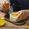Tazón de vidrio resistente a altas temperaturas para pudín, huevo al vapor, molde para hornear en horno, pastel, helado, panna cotta, taza de yogur