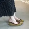 Zapatos Planos de Ballet Estilo Francés, Zapatos para Commuter de Mujer, Zapatos de Noche Vintage de Gamuza con Lazo, Primavera y Otoño 2025