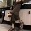 Pantalones de maternidad, nuevo estilo otoño e invierno, pantalones de pierna ancha con puño, cintura alta, soporte para el vientre, oculta instantáneamente el edema, pantalones casuales de lana adelgazantes para uso en exteriores