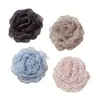 Moda INS estilo coreano borde deshilachado flores de lunares de organza accesorios para pinzas de pelo DIY adornos florales para vestidos