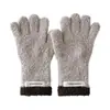 Luvas Infantis Qiunan Outono e Inverno Meninos e Meninas Luvas de Cinco Dedos Color Block Quentes e à Prova de Frio Luvas de Dedo para Bebê