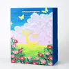 Bolsa de Regalo de Pintura al Óleo Creativa, Bolso Tote Artístico de Nuevo Estilo, Exquisito Empaque de Ramo para Vacaciones y Cumpleaños, Bolsa de Papel para Regalo