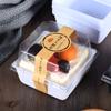 Y153 Caixa de Embalagem Pequena Quadrada para Bolo Caixa de Embalagem para Lanche de Sorvete Bola de Arroz Tofu Cérebro Pão Esponja Caixa Blister