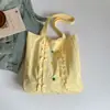 Bolsa de Ombro Único com Borda Franzida Estilo Novo Primavera 2026 Bolsa de Braço Bolsa Tote Grande Capacidade Fashionável para o Dia a Dia