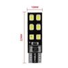 Luz indicadora de ancho de decodificación T10, luz LED para automóvil 2835 12SMD, luz indicadora de ancho CANbus W5W, luz de matrícula destacada