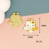 Sanrio Hello Kitty Kt Aleación Accesorios DIY Bolsa de Goteo de Aceite Llavero de Ropa Joyería Cabeza Cuerda para la Mano Colgante