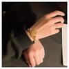 Pulsera de cuentas redondas no se desvanece acero de titanio pulsera de moda de lujo ligero europea y americana pulsera hip hop ins joyería para parejas
